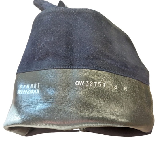 𝅺Stuart Weitzman Suede Riding Boots Navy/Black - Picture 6 of 7